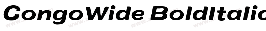 CongoWide BoldItalic字体转换